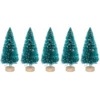Božićno stablo Mini stablo stolni dekor bora ukrasna radna površina vilinska kuća minijaturna plava