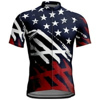 TOSMY MENS majica Udobni gradijent modni trend utečene muške ljetne biciklističke košulje za muškarce