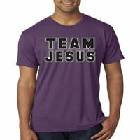 Divlji Bobby Varsity Team Isus Inspirational Christian Men Premium Tri Blend Tee, Vintage Purple, Medium