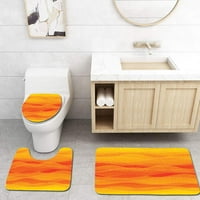 Ljetni valovi besprijekorni prostirke kupaonica pločica set za kupac Contour mat i toaletni poklopac