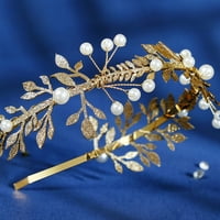 Zlatna kosa obruč Okso Temperamentalni luksuzni biseri ostavlja pokrivalo za glavu za djeveruše za vjenčanje