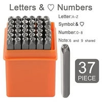 Broj i dopis set za probijanje, 1 8 Metalni alat za utiskivanje set pisma i simboli Pick Punch za žigosanje