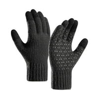 Xinqinghao casual rukavice muškarci rukavice zimske ojačane pletene biciklističke remenske rukavice
