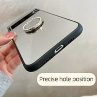 Nalacover Mirror Telefon za telefon za Google Pixel 7A s nosačem za dijamantne prstene Clear Slika za