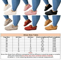 Kesitin ženske mokasinske papuče zimske tople bowknot cipele s niskim gornjim čizmama veličine 4-12