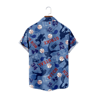 Muška havajska majica casual gumb niz kratki rukav Baseball Regular Fit opušteno-fit dijete