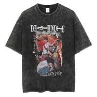 JhpkjJanase Anime majica Smrt Note oprane majica Misamisa Štampanje pamučna majica Lawliet Black