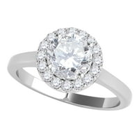Mauli dragulji Dijamantni prsten za žene 0. Karatni krug prirodni dijamantni prsten za vjenčanje za