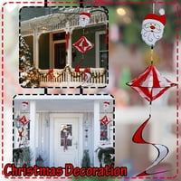 Bunting Dekoracija pruge vjetra Božić šarena Santa Home Decor Yutnsbel