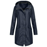 Žene plus veličine kaputi i jakne jesen zimski kaputi Snažna pruga kiša vanjska srednja i dugačka vodootporna