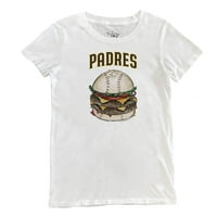 Ženska malena repala bijela San Diego Padres Burger majica