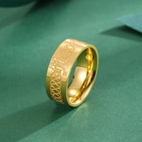 Čekić od nehrđajućeg čelika Thor muški prstenovi vintage punk viking nakit čvor sa vučom slavenskim