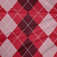 Onuone poliester Lycra Svijetle crvene tkanine Argyle Provjeri zanatski projekti Dekor tkanina Štampano