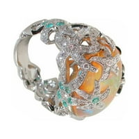 Jiyugala prstenovi za muškarce Trend Retro Pentagram cvijet nakitalicu nakita Zircon