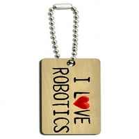Ljubavna robotika napisana na lancu ključeva pravokutnika papira