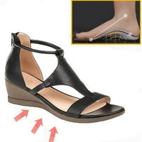DpitySerensio Ženske sandale Cleance Ljeto Želje Žene Open TOE Platform Casual Cipes Solid Color patentni