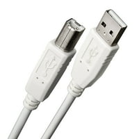 10FT USB kabel za HP - LaserJet Pro MFP M1536DNF Network-Srednja štampača - bijela bež