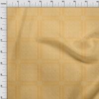 Onuone pamučna svilena senkata žuta tkanina Geometrijska DIY odjeća za prekrivanje tkanine Ispis tkanina