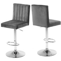 Auciello podesiva visina okretna šipka za stolice, stražnji stil: puna leđa, materijal sjedala: tapecirani