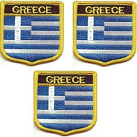 Set zakrpa za zastave Grčke, grčke vezene zastave IR ili SEW Country flaste