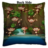 Majmuni penjajući se vinove reverzibilna sirena sekfica jastuk za jastuk za kućni dekor