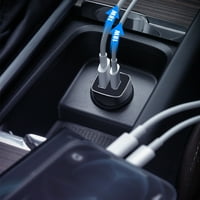 36W auto punjač USB C Type-C Dual portovi Brzi adapter za punjenje za iPhone iPad