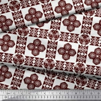 Soimoi Crvena poliesterska krepa tkanina trougla umjetnost geometrijska tkanina za ispis sa širokim