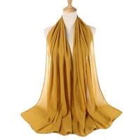 Šal za žene Ženske šalce Jednobojno šal šal Pearl Hijab Lagana modna kosa šal šal žuta