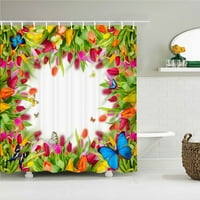 3D svježi cvjetni tuš za tuširanje zastori za zavjese za kupatilo vodootporno poliesterski zaslon sa