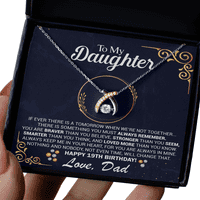 19. rođendan ogrlica poklon s porukom Kartica za kćer, do moje kćerke 19. rođendan plesajućim ogrlicama,