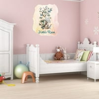 Personalizirani akvarel naljepnica za dnevnu sobu Zidni naljepnica za obiteljski ružičasti akvarel Pozadina