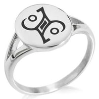 Očaravajuća čarobna runa Minimalistička talna prstena od sinimalnog čelika