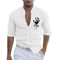 Muška ležerna majica s majicama Plus veličina labava majica pamučna majica dugih rukava