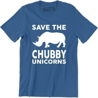 Spremite Chubby Unicorns Funny Rhino s predstavom na jednorog Parodiji Tee Majica