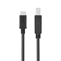 Type-C HI-Speed ​​USB pisač kabel za TIP-C Podržani uređaji Crni
