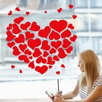 Veki Wall Valentine's Crveni DIY STAKLY samoljepljivi naljepnica naljepnica naljepnica za naljepnice