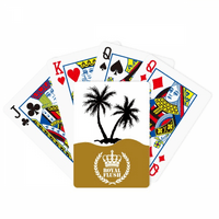 Plaža Coconut Tree Crno Outline Royal Flush Poker igra igra