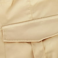 AirPow na hlačama za carinjenje za teen djevojke Ženske boje u boji i udobne pamučne paketne pantalone