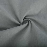 Yievt muški posteljine hlače Ljeto care casual čvrsti džep obrezane hlače na srednji elastični struk