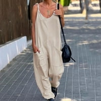Zodggu ženska modna kombinezona sa džepovima i kaiševima Ljetne trendi ležerne hlače udobne djevojke