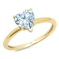 2.0ct srce rez plavi simulirani dijamant 18k žuti zlatni graviranje izjava godišnjica Angažovanost vjenčanog