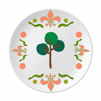 Rezervno drvo zelena art deco modna cvijeća keramika ploča ploča za večeru jelo za večeru