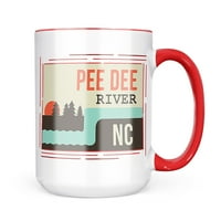 Neonblond USA Rivers Pee Dee River - Sjeverna Karolina Poklon za ljubitelje čaja za kavu