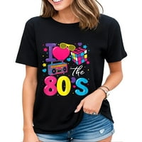 Ljubav 80-ih 80-ova partijska majica Retro Muškarci Ženska majica Crna 2x-velika