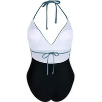 Idoravan ženski čišćenje kupaćih kostima Ljeto Žene Solid Boja jednodijelna duboka v seksi kopča dizajn
