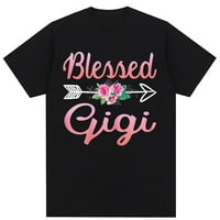 Blaženi Gigi majki Dan Grande Dida poklone majica Ležerna osnova O-ovratnik kratki rukav ženski majica