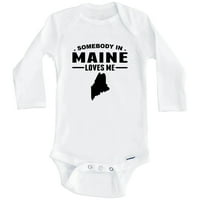 Neko me u Maineu voli jednu baby bodysuit - Maine Baby Bodysuit, 0 mjeseci bijeli