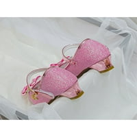Woopting Deca Mary Jane Glitter Haljina cipele Bowknot Princess cipela Vjenčanje Comfort Sparkle Ležerne