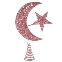 Božićna zvijezda Moon Tree Topper festival za odmor ukras Xmas Dekoracija