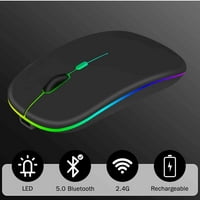 2.4GHz i Bluetooth miš, punjivi bežični LED miš za Infinity Hot 10t takođe kompatibilan sa TV laptop